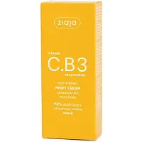 Ziaja Nachtcrème - - Vitamine C.B3 Niacinamide - 50 ml - Diepe hydratatie - Natuurlijke glans