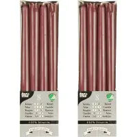 Conpax Candles Dinerkaarsen/kandelaarkaarsen Nordic - 16x stuks - koper bruin - 7 branduren - 25 cm