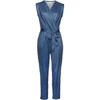 LASCANA Jumpsuit van kreukvrije stof, elegante jumpsuit in wikkeloptiek, strijkvrij (Met een bindceintuur) | Maat 38