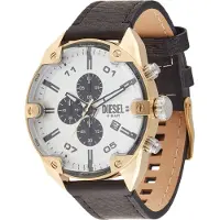 Diesel Analoog horloge 'Spiked' goud / zwart / zilver