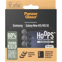 PanzerGlass Hoops Optic Rings Camera Protector voor de Samsung Galaxy A16 - Transparant