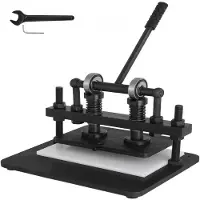 Vevor reliëfpers 260x150 mm stans- en reliëfmachine 300 mm invoerbreedte leer snijmachine Bovenplaat ponsapparaat Handmatige leer snijmachine voor het snijden van diverse materialen