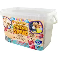 TUBAN - Dynamic Sand – Natural 5 Kg In Reusable Container, Juwelierswerk kinetisch zand voor kinderen, 3 jaar, Meerkleurig