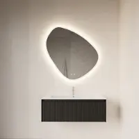 Gliss Design Badkamerspiegel Fury Satine 120x120cm Met LED-Verlichting En Spiegelverwarming