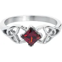 EtNox - Gothic Ring - Celtic Knot - voor Vrouwen - zilverkleurig - Maat 62