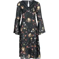 Jawbreaker - Gothic Midi-jurk - Garden Of Skull Midi Chiffon Dress - XS tot 4XL - voor Vrouwen - meerkleurig - Maat XXL