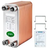Vevor platenwarmtewisselaar roestvrij staal B12-60, warmtewisselaar 60, platenwarmtewisselaar 3,0 MPa, warmtewisselaar verwarming