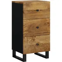 vidaXL Dressoir met 3 lades 40x33,5x75 cm massief mangohout