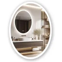 REA Led Wwa Badkamerspiegel Chroom 60X80Cm