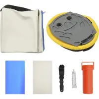 The Living Store Airtrack - Groot - Professioneel - 100x100x15cm - Grijs/Blauw