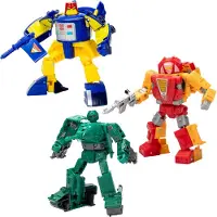 Transformers Legacy United Deluxe Class Actiefiguren, 3-delige set: Go-Bot Guardians, 14 cm