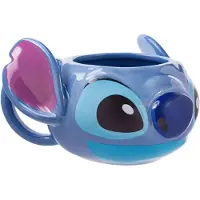 Paladone Stitch, vormige Mok – Disney, Handbeschilderde Lilo & Stitch Keramische Koffiekop 450 ml (15 oz), Officieel gelicentieerd -