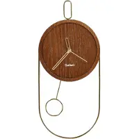 Beliani SIERRE - Wandklok - Donkerbruin - MDF