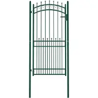 vidaXL Poort met speerpunten 100x200 cm staal groen