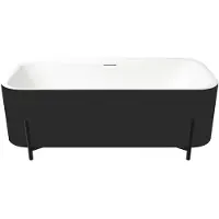 Zydra Vrijstaand ligbad aura 75x170 cm negro