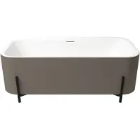 Zydra Vrijstaand ligbad aura 75x170 cm moka