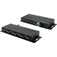 EXSYS EX-6124-2PoE - GmbH Etherent zu 4 x RS-232/422/485 inkl. 12V/3A Netzteil PoE - Ethernet Seriële consoleserver