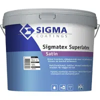 Sigma Sigmatex Superlatex Satin | Zijdeglans Muurverf en Plafondverf 1 LTR - Kleur|1|2