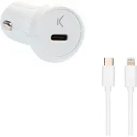 Ksix USB OPLADER VOOR AUTO KSIX MFI 18W WIT