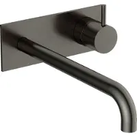 Hotbath Cobber CB106EXT25 afbouwdeel inbouw wastafelkraan met achterplaat en 25cm uitloop verouderd ijzer