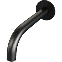 Brauer Uitloop Gebogen Incl Rozet 65mm Mat Zwart