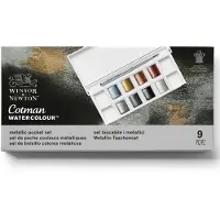 Winsor & Newton Cotman Metallic Pocket Box Aquarelset 8 napjes