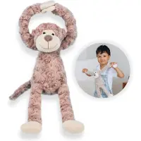 Funnies Slingeraap Cream 45 cm - Zachte Knuffelaap, Knuffel, Knuffeldier - Pluche Speelgoed - Schattige Knuffelvriend voor Baby’s en Peuters - Ideaal als Troost Pop, Knuffelbeest of Cadeau