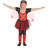 Vegaoo Rode en roze lieveheersbeestje outfit voor meisjes