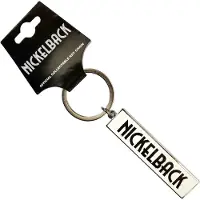 Rock Off Nickelback - Logo Sleutelhanger - Wit/Zwart