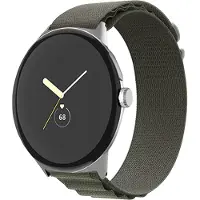 Strap-it Alpine nylon bandje - geschikt voor Google Pixel Watch 3 - 45mm (groen)