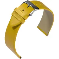 Eulit horlogeband - leer - 14 mm - geel - metalen gesp