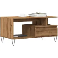 vidaXL Salontafel Artisan-Eik, 90x49x45 cm, houtvezel