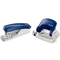 Leitz perforator 5038 + nietmachine 5501 SET, blauw
