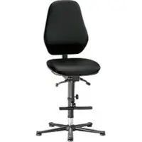 BIMOS Labostoel Basic, met opstaphulp, kunstleer, Stamskin Top zwart