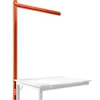 Manuflex Opbouwframe, Aanbouwtafel SPECIAAL werktafel-/werkbanksysteem UNIVERSAL/PROFI, 1250 mm, roodoranje