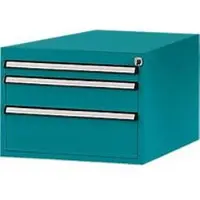 Manuflex onderbouw met schuifladen, voor werkbank Profi diepte 700 mm, waterblauw