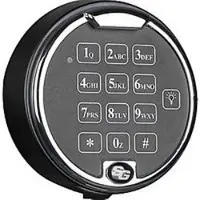 Format Elektronisch slot S&amp;G Spartan 1006, voor kluis serie Lyra &amp; meubelkluis serie MT, 1 manager &amp; 1 gebruikerscode, 39 mm uitstekend, Ø 95 mm, zwart