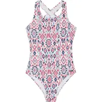 Protest badpak PRTSHAKILA JR wit/blauw/roze Meisjes Polyester All over print - maat 140