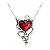 Alchemy Gothic - Gothic Halsketting - Devil Heart - voor Vrouwen - zilverkleurig | Maat Standard