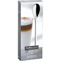 Puresigns ONE Extra Latte Macchiato Lepels – 6 stuks – Gepolijst RVS 18/10 – Zilver