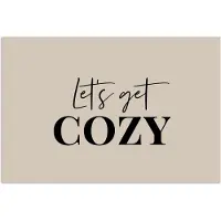 PosterMonkey Poster 90x60 cm - Beige - Winter - Quote - Cozy - Posters - Kamer decoratie - Wanddecoratie woonkamer - Muurdecoratie slaapkamer