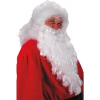 Carnival Toys pruik met baard Santa 50 cm synthetisch wit
