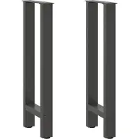 vidaXL Console tafelpoten 2 st 28x(72-73) cm staal antraciet