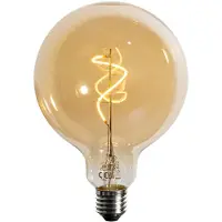 LUEDD E27 dimbare LED spiraal filament goud G125 4W 270 lm 2200K