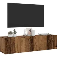 vidaXL Tv-wandmeubel 120x30x30 cm bewerkt hout oud houtkleurig