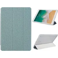 Ntech Hoes Geschikt voor Samsung Galaxy Tab A7 hoes - (2020/2022) - bookcase Tri-fold Fabric Stof shockproof - smart cover Groen