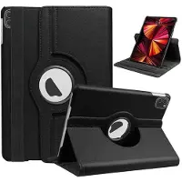 Ntech Hoes geschikt voor iPad pro 2020 / 2021 bookcase Draaibare Zwart - Hoes geschikt voor iPad pro hoes 2021 / 2020 - Hoes geschikt voor iPad pro 11 2021 case Cover- Hoes geschikt voor iPad pro 2020 hoes