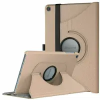 Ntech Hoesje Geschikt Voor Samsung Galaxy Tab A7 Lite Hoes bookcase - Galaxy Tab A7 Lite hoes 8.7 360 draaibare case Hoesje - Goud