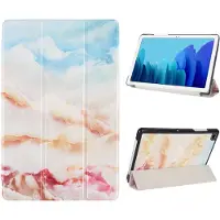 Ntech Hoes geschikt voor iPad 2017 / 2018 bookcase Marmer Roze / Wit 9.7 Inch - Hoes geschikt voor iPad 2018 Hoes 9.7 - Hoes geschikt voor iPad 2017 Hoes smart cover Trifold - Ntech