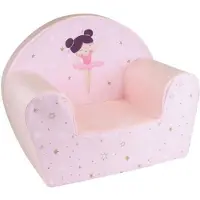 Fun House Dancer Ballerina Club fauteuil - B.52 x D.33 x H.42 cm - Voor kinderen gegarandeerd Franse afkomst
